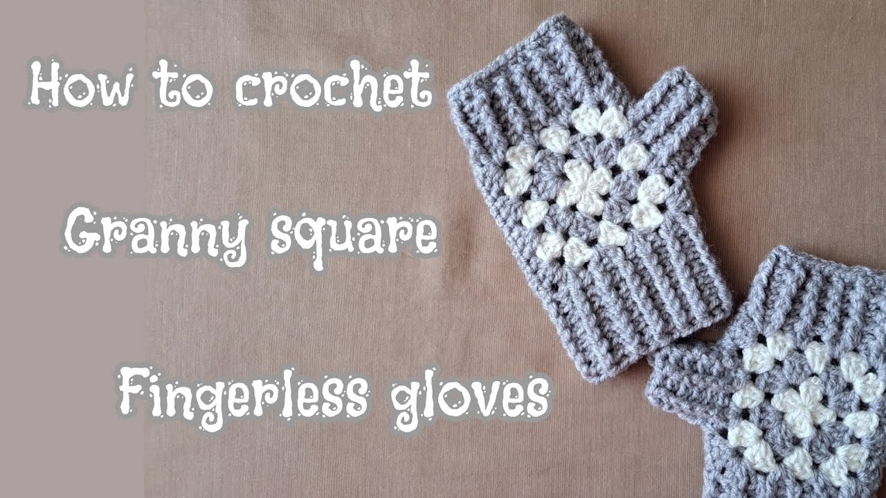 How to crochet fingerless gloves granny square mittens/  قفازات كروشيه/#crochet ,#mittens ,#granny