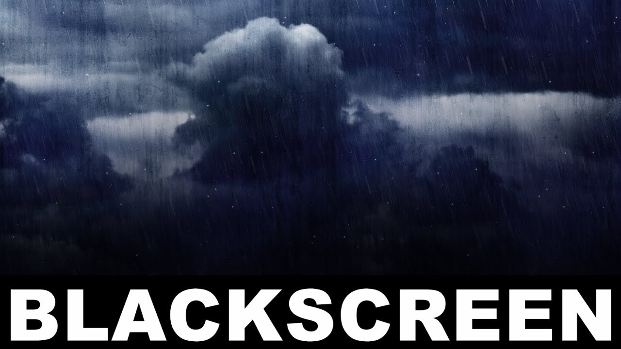 Gentle Rain Sounds Rolling Thunder Sounds Black Screen Sleep Meditation Relaxing Rainfall