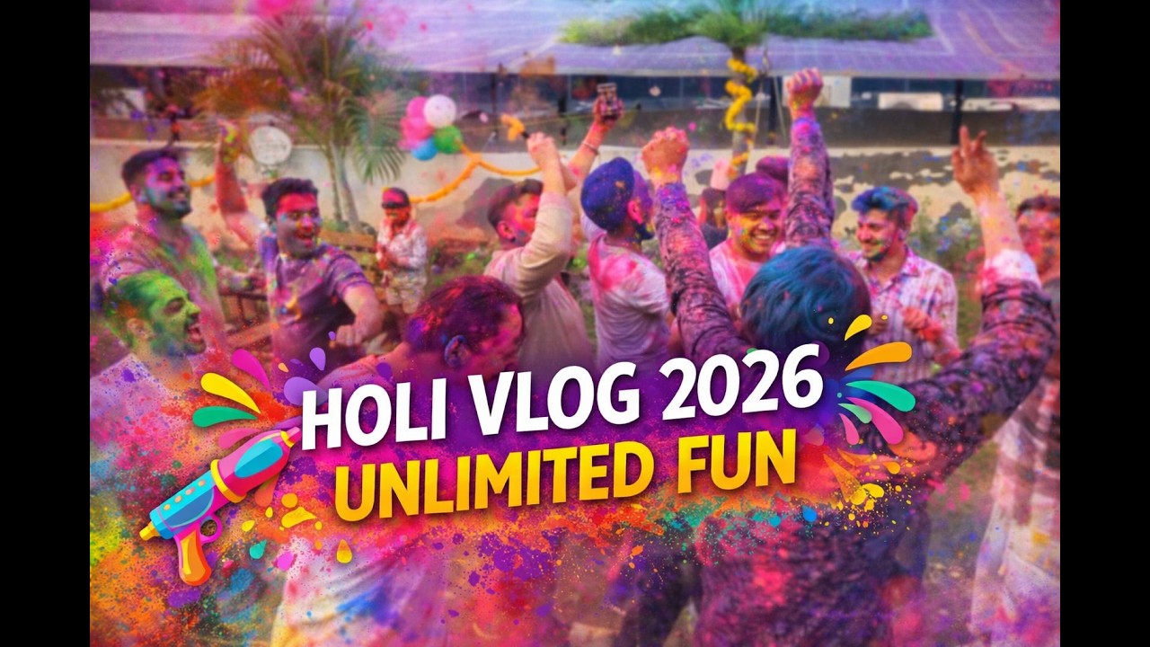 Holi Celebration Vlog 2026 | Rangon Wali Holi Full Masti 🎨 | Rang, Dance & Fun | Best Holi Vlog
