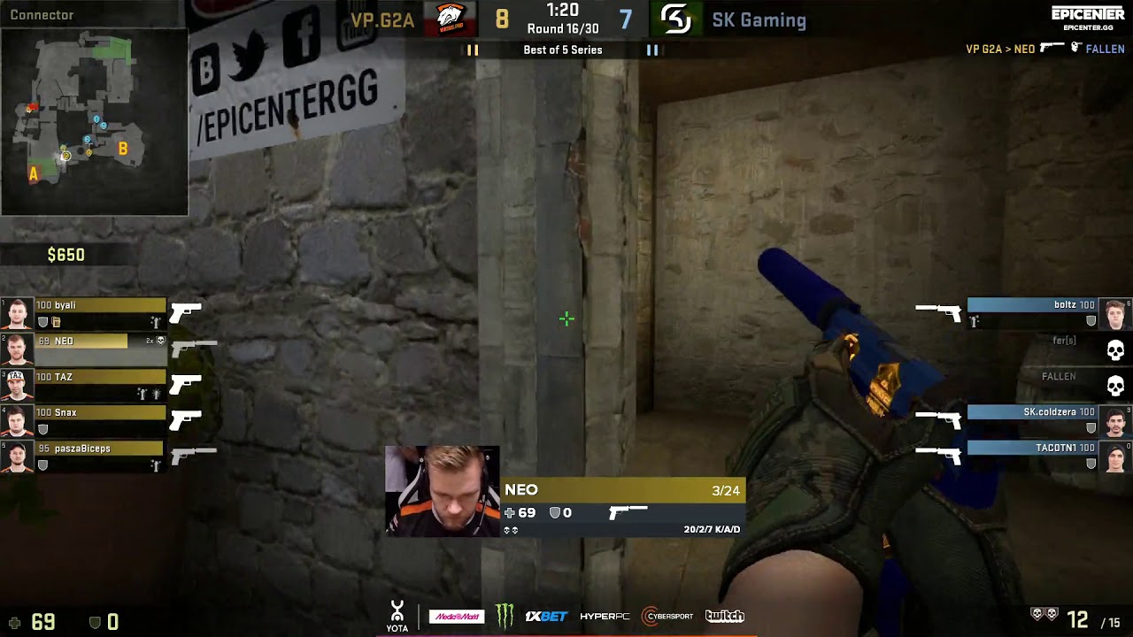 VIRTUS.PRO SK COBBLESTONE NEO AMAZING DROP SHOT AGAINST SK EPICENTER GRAND FINAL