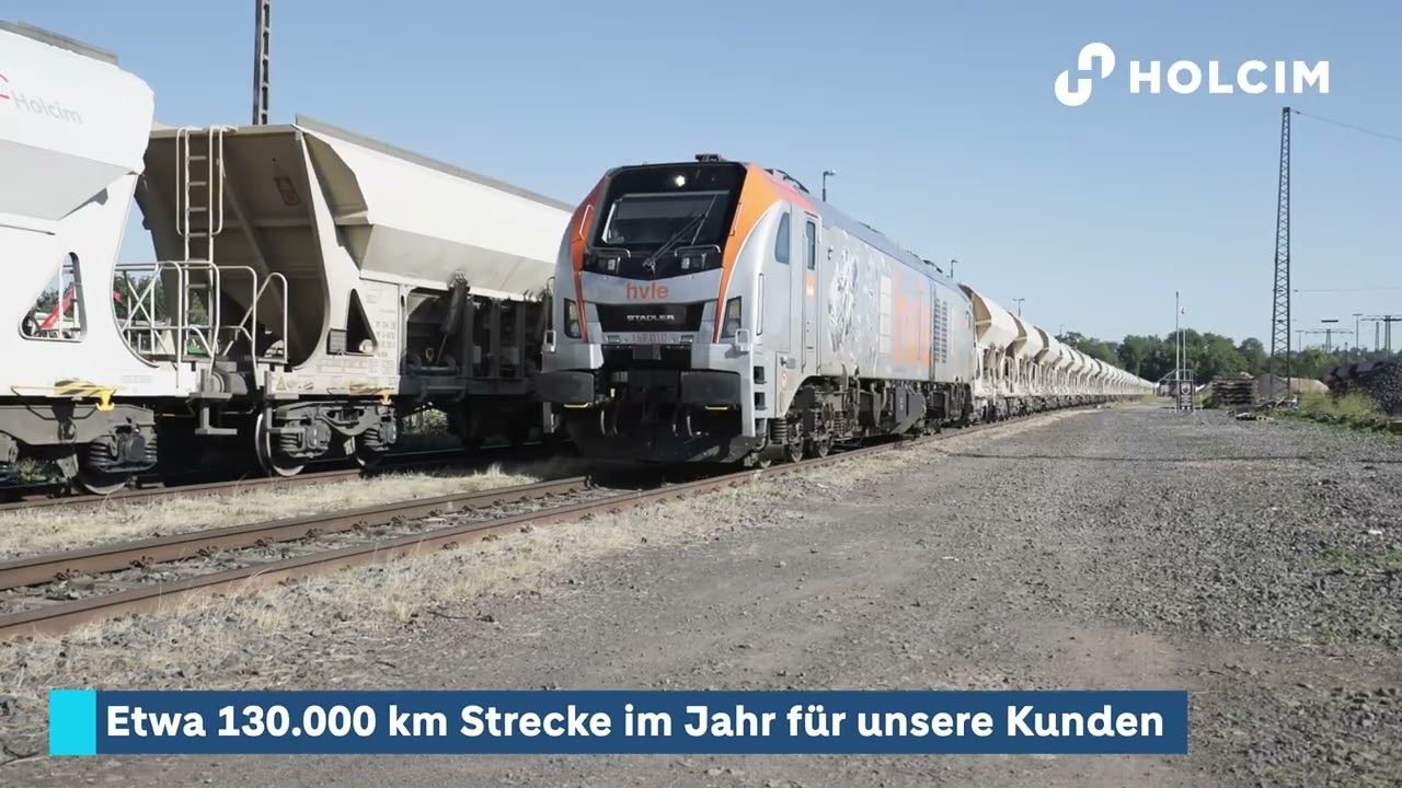 Holcim Sand- und Kiestransport per Bahnlogistik
