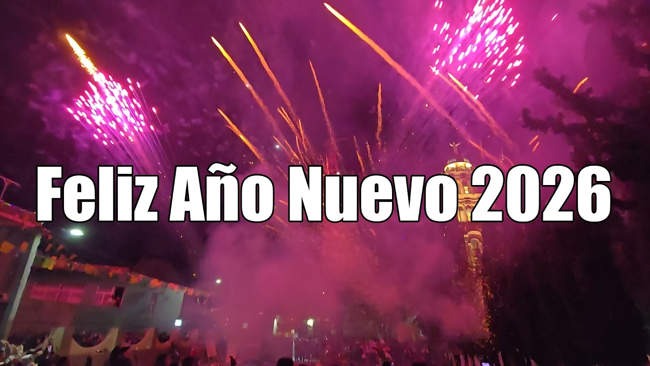 FIESTA EN MARAVATÍO DEL ENCINAL 2025 - 2026 (QUEMA DE CASTILLO PARA RECIBIR EL AÑO  NUEVO)
