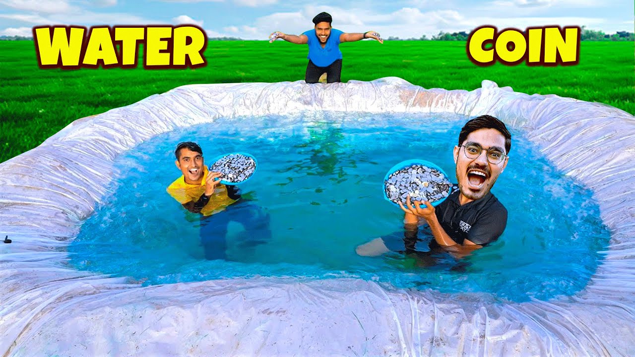 Underwater Coin Pickup Challenge   Looser Will Take Laughing Gas😂🤣