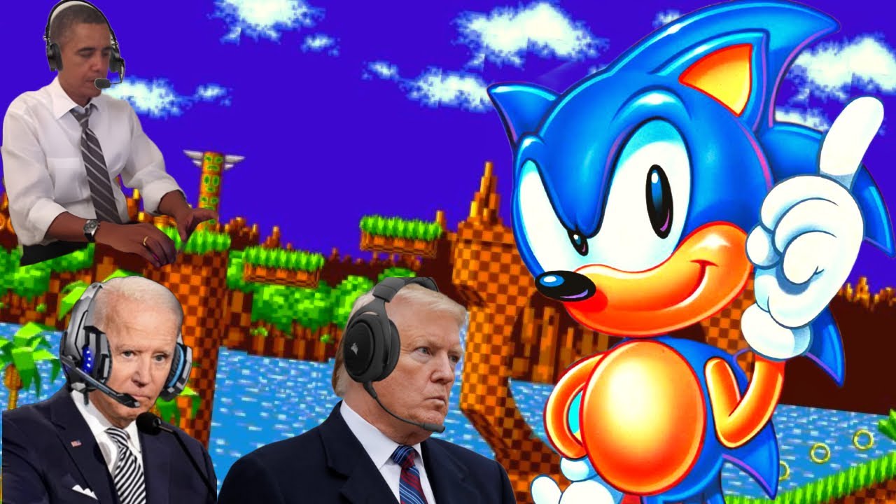 Presidents play Sonic origins Sonic 1!