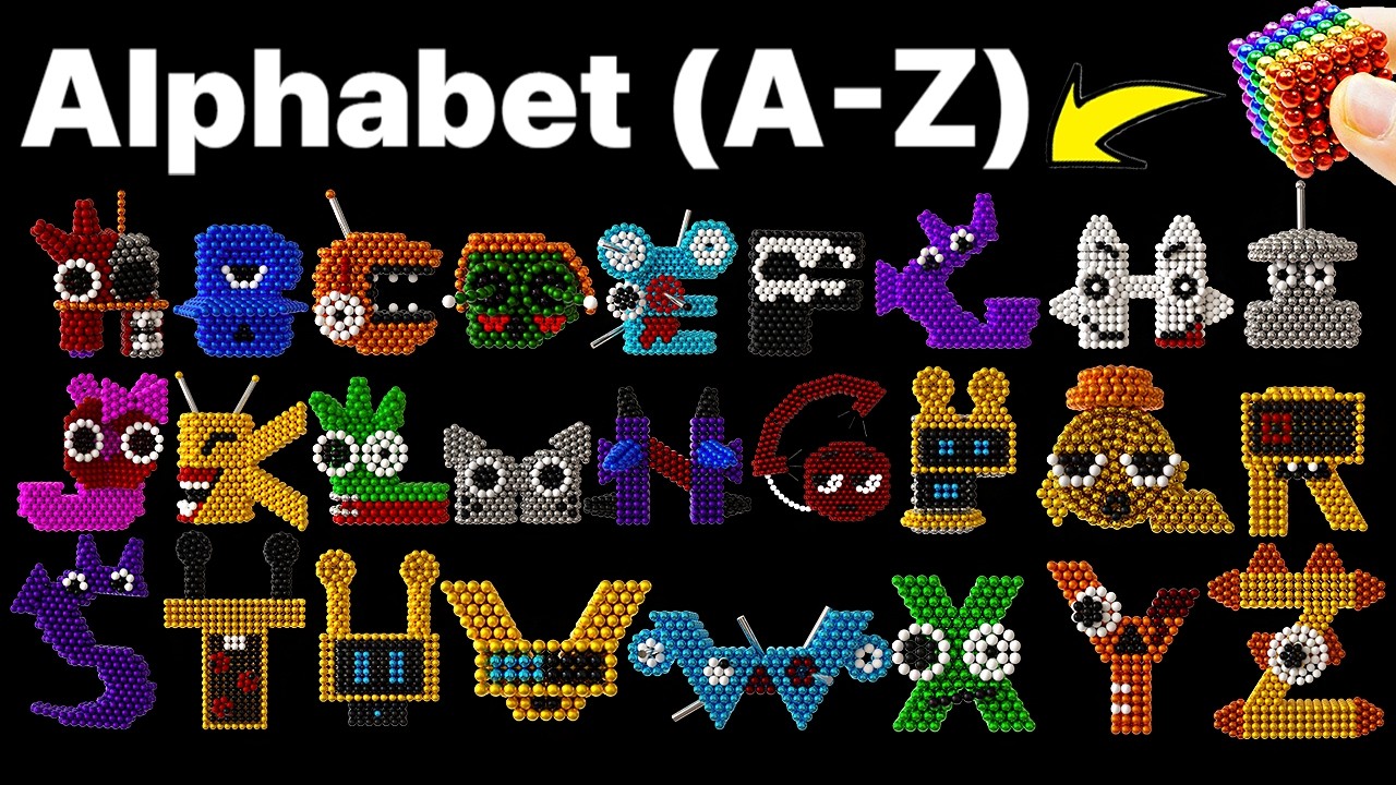 Sprunki Alphabet (A-Z) with Magnetic Balls
