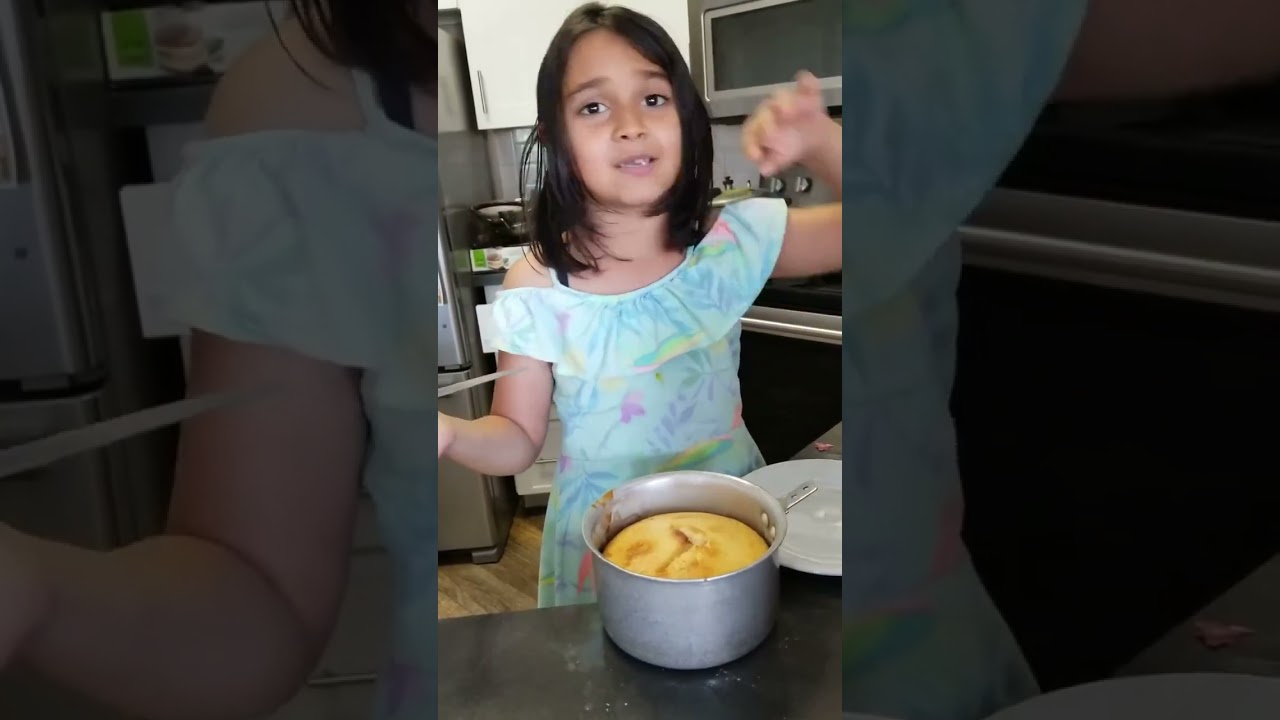 Let's make a Cake 🎂 ...my 1st grader trying to make a cake 😀✨️