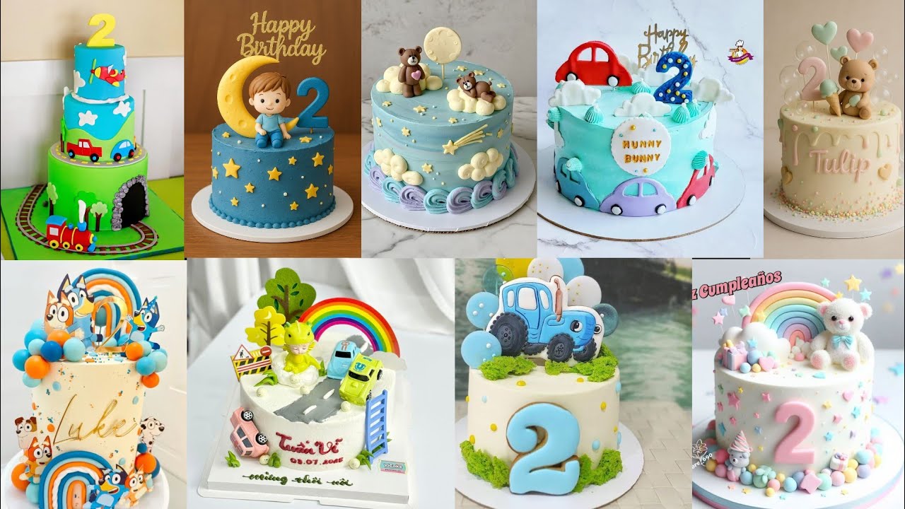  Birthday Cake Design For Boys/2nd Birthday Cake Design Photo For Boys/Simple Cake Design For Boys