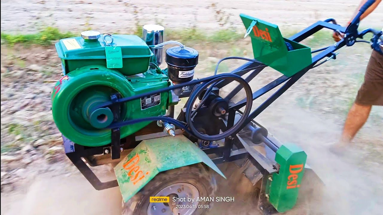 desi power tiller machine !! mini rotovetor !! deliver to pilibhit #cultivator