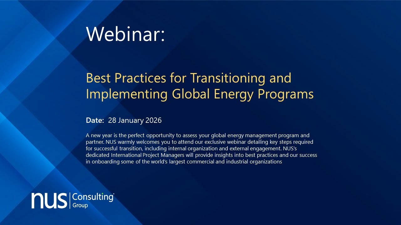 Webinar - Implementing Global Energy Programs