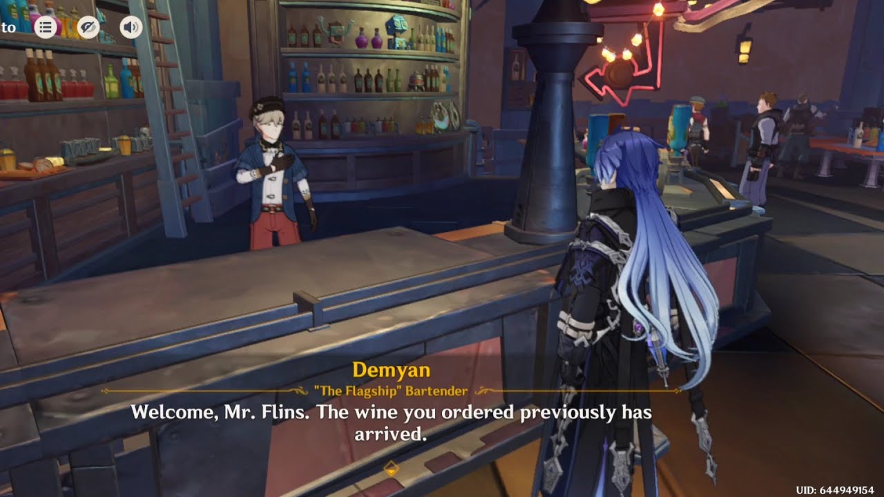 My Genshin Impact Gameplay: Visit Flagship with Flins bar Dailogue & Our Room for Sandrone 's Diary!