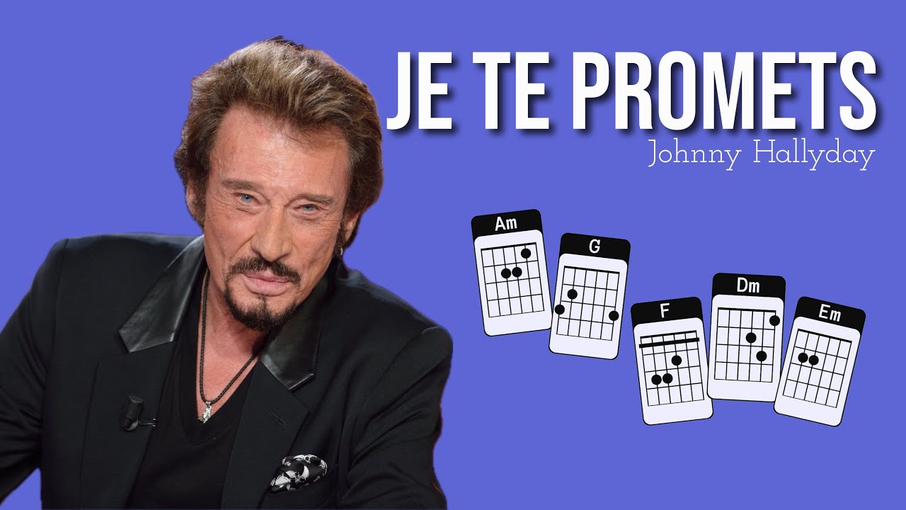 Je te promets  - Johnny Hallyday cover guitare avec les accords #acoustique #acoustic