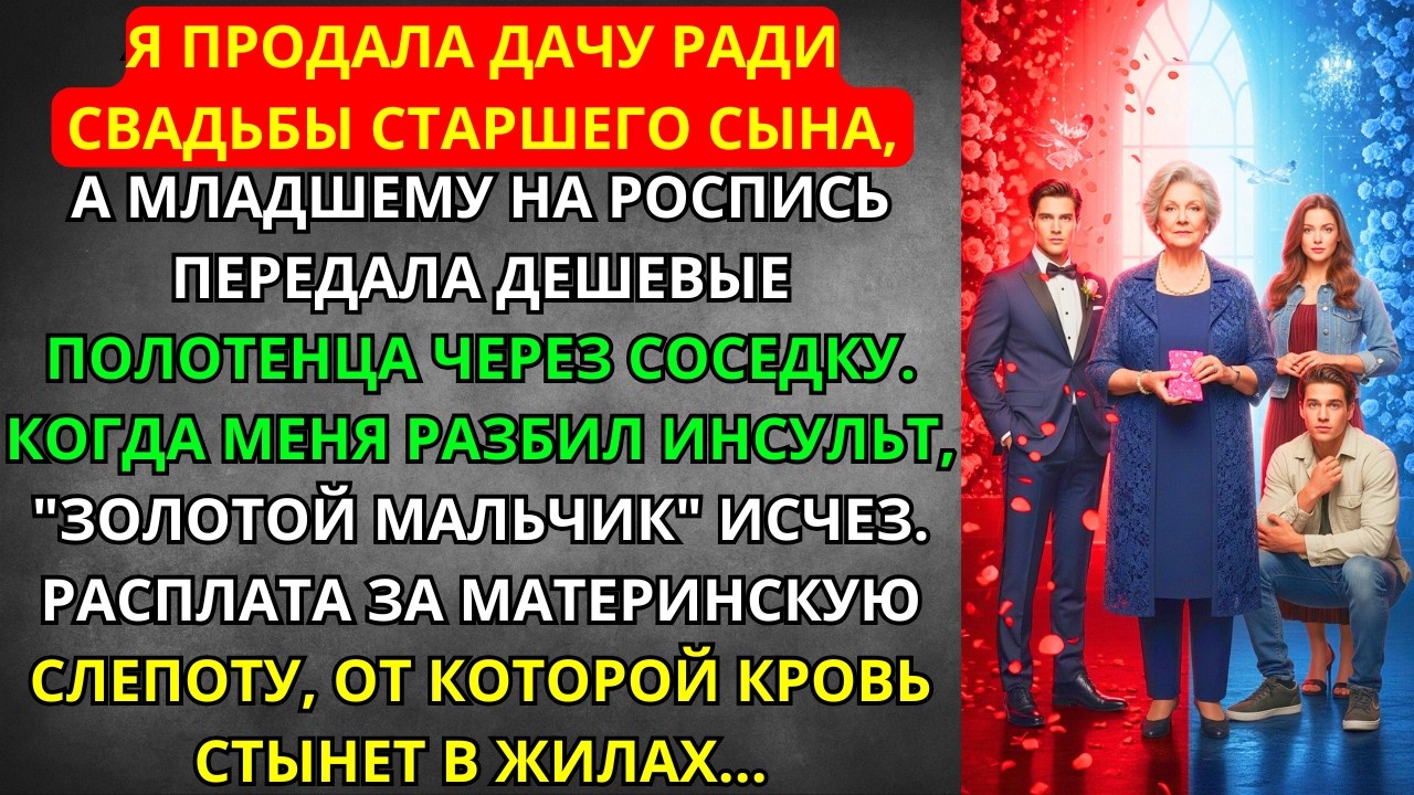 Любимцу — ДАЧА, младшему — ПОЛОТЕНЦА. Жёсткая РАСПЛАТА: после ИНСУЛЬТА её золотой мальчик ИСЧЕЗ!!