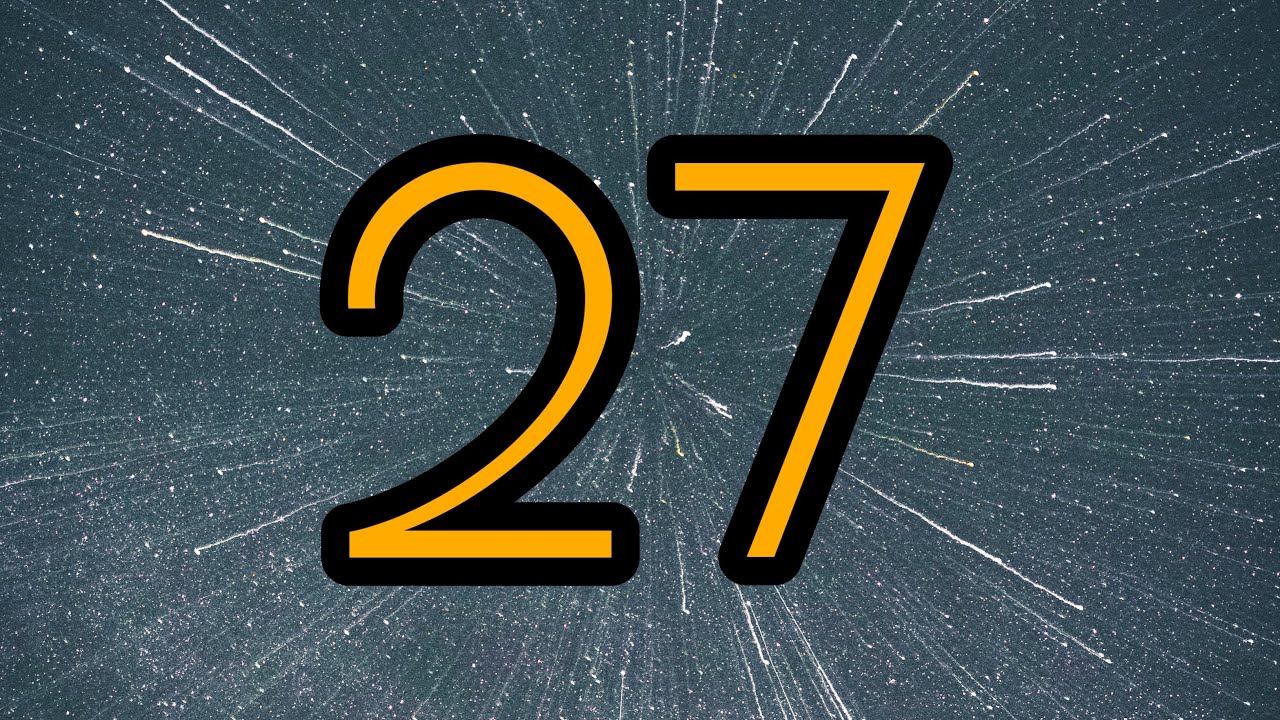27 Second Timer ⏰ | Bright big yellow numbers and relaxing background music
