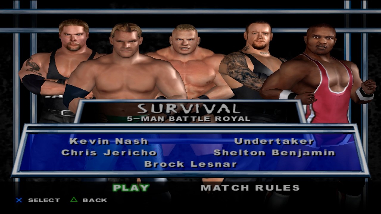 WWE SmackDown! HCTP - KevinNash,ChrisJericho,BrockLesnar,Undertaker,SheltonBenjamin (SURVIVAL)