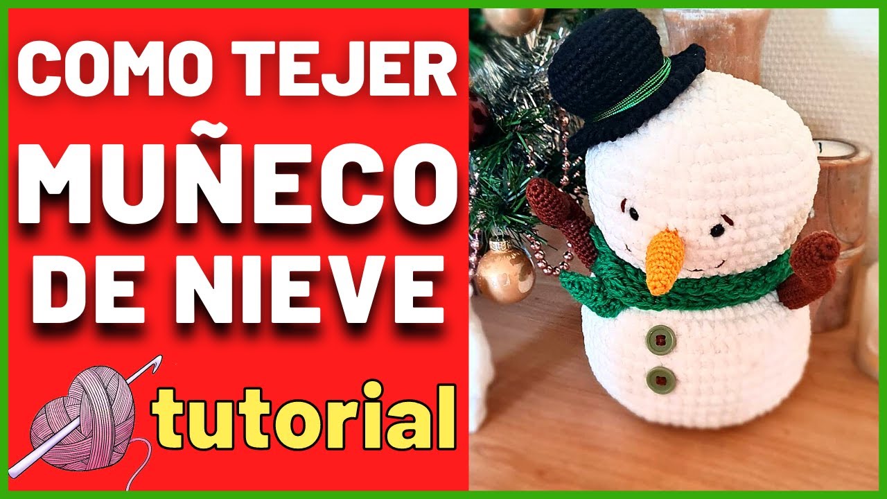 Como tejer MUÑECO DE NIEVE DE CHENILLE | parte 1 | tutorial paso a paso