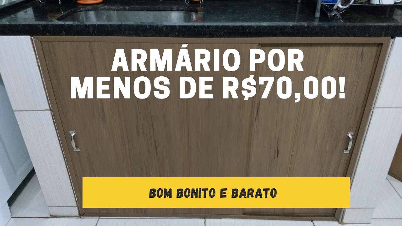 Armário de PVC para pia, utilizando PVC amadeirado