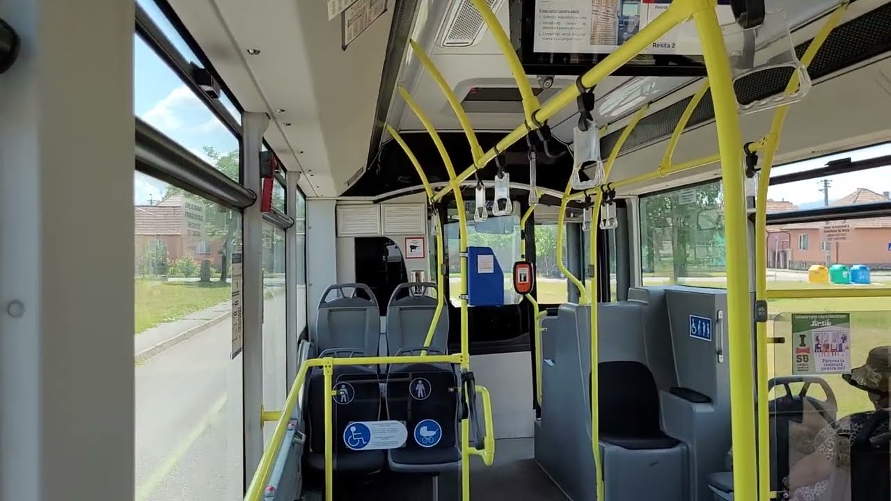 Sibiu: inside Isuzu Citiport 12 bus nr. 230 (Tursib SA), route 14