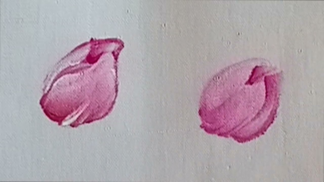 Dipingere i boccioli di rosa selvatica in modo facile e a mano libera.