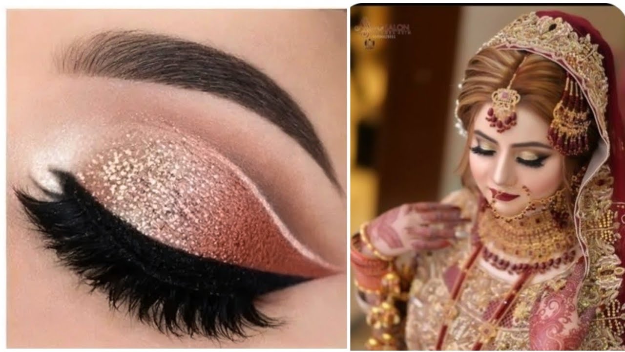 Bridal glitter eye makeup tutorial for 