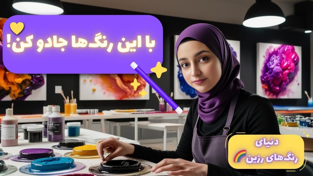 کدام رنگ‌ها رزین رو به یک شاهکار تبدیل می‌کنند؟کامل‌ترین آموزش رنگ‌های رزین اپوکسی|جلسه07ازدوره رزین
