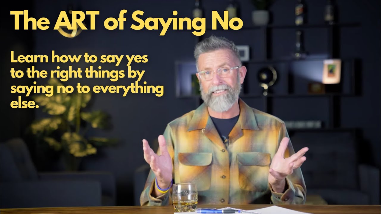 Saying YES to one thing means we must then say NO to 100 other things.  Saying NO is an art form.