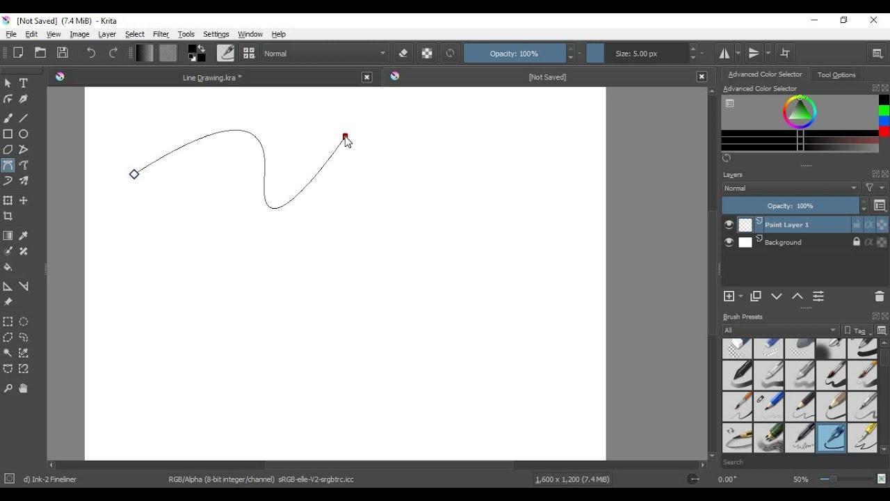 Bezier Curve Tool Krita