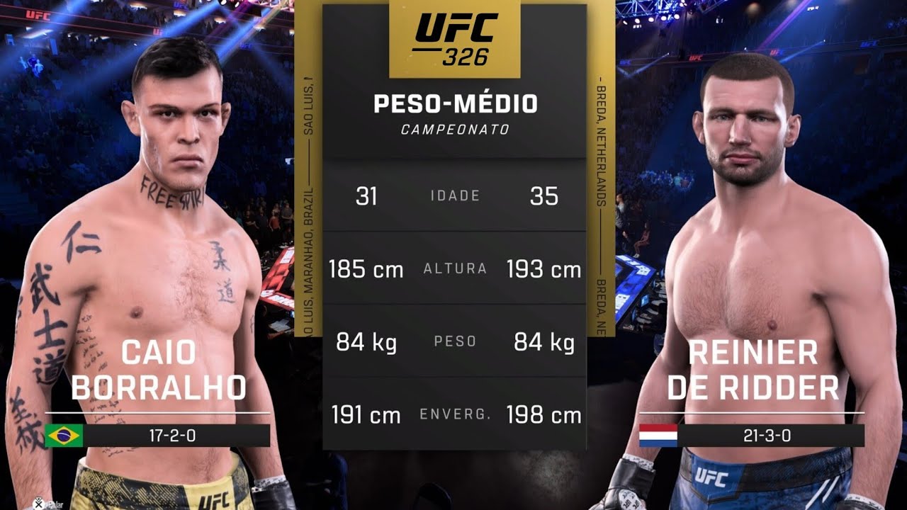 Caio Borralho vs Reinier de Ridder - Full Fight - UFC 5