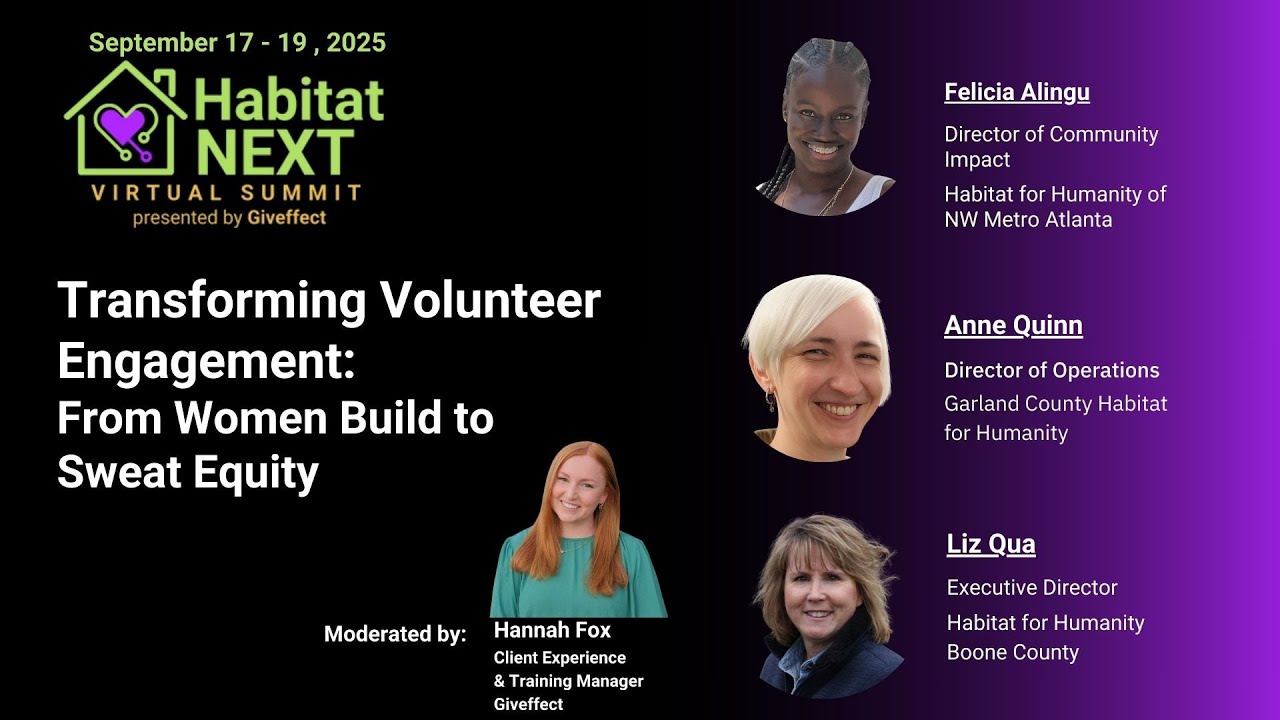 Transforming Volunteer Engagement  From Women Build to Sweat Equity