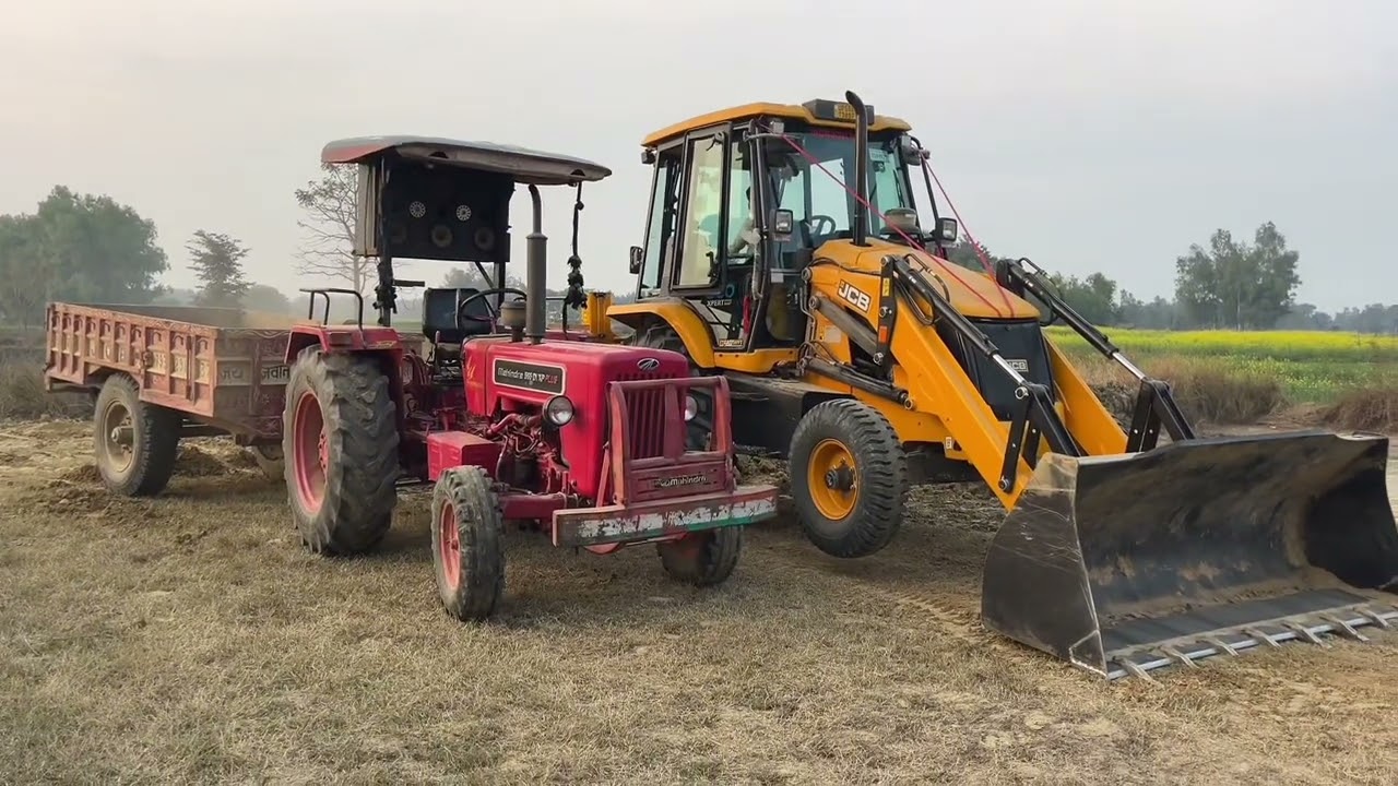 Jcb 3 dx extara jcb mitti loding Sonalika Mahindra Tactors 💪❤️🙏