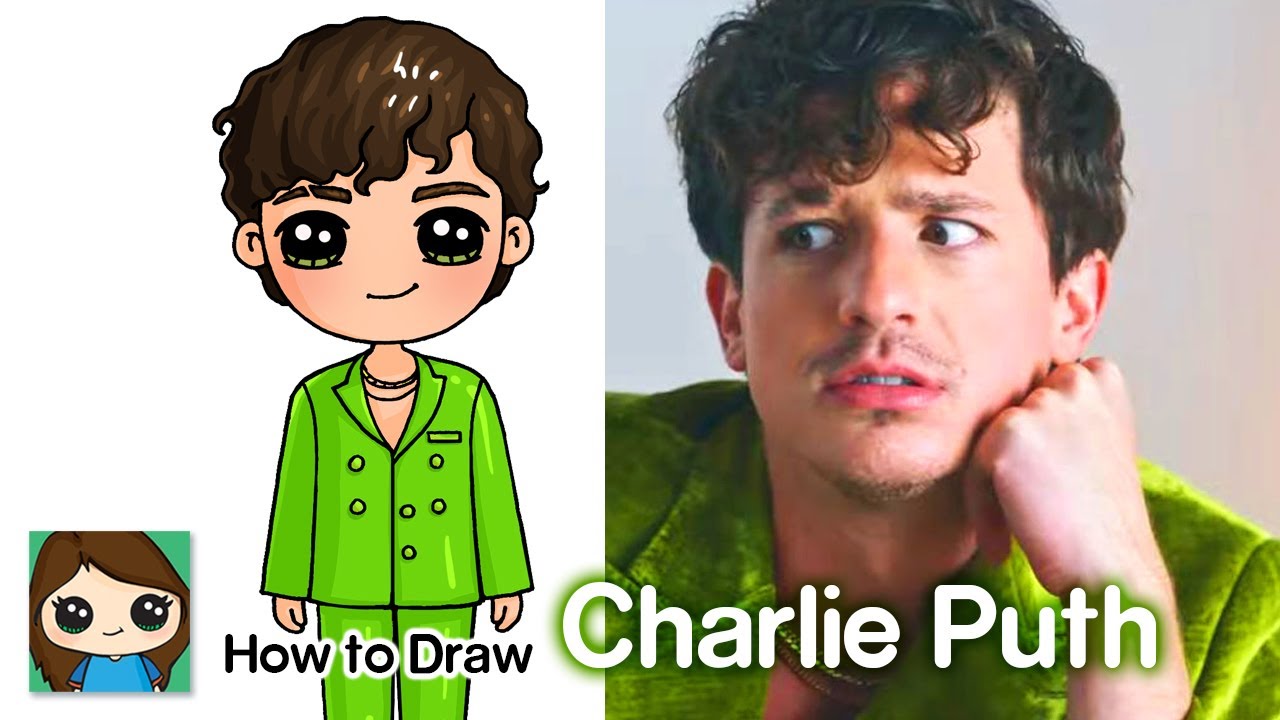 How to Draw Charlie Puth | Left And Right Music Video
