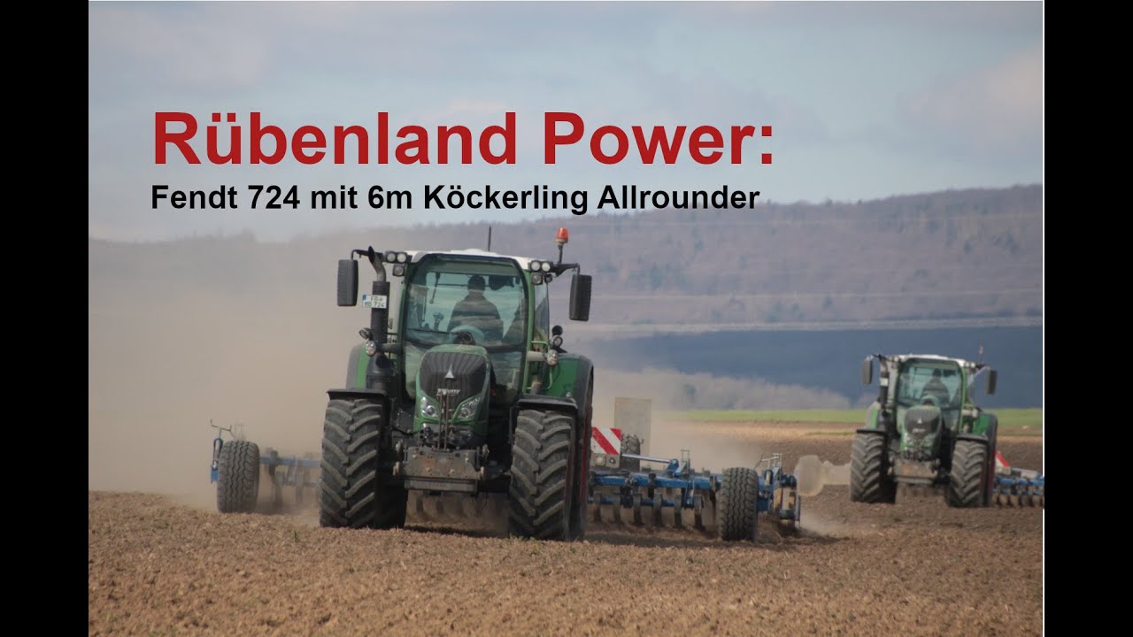 Rübenland Power I Fendt 724 mit 6m Köckerling Allrounder I