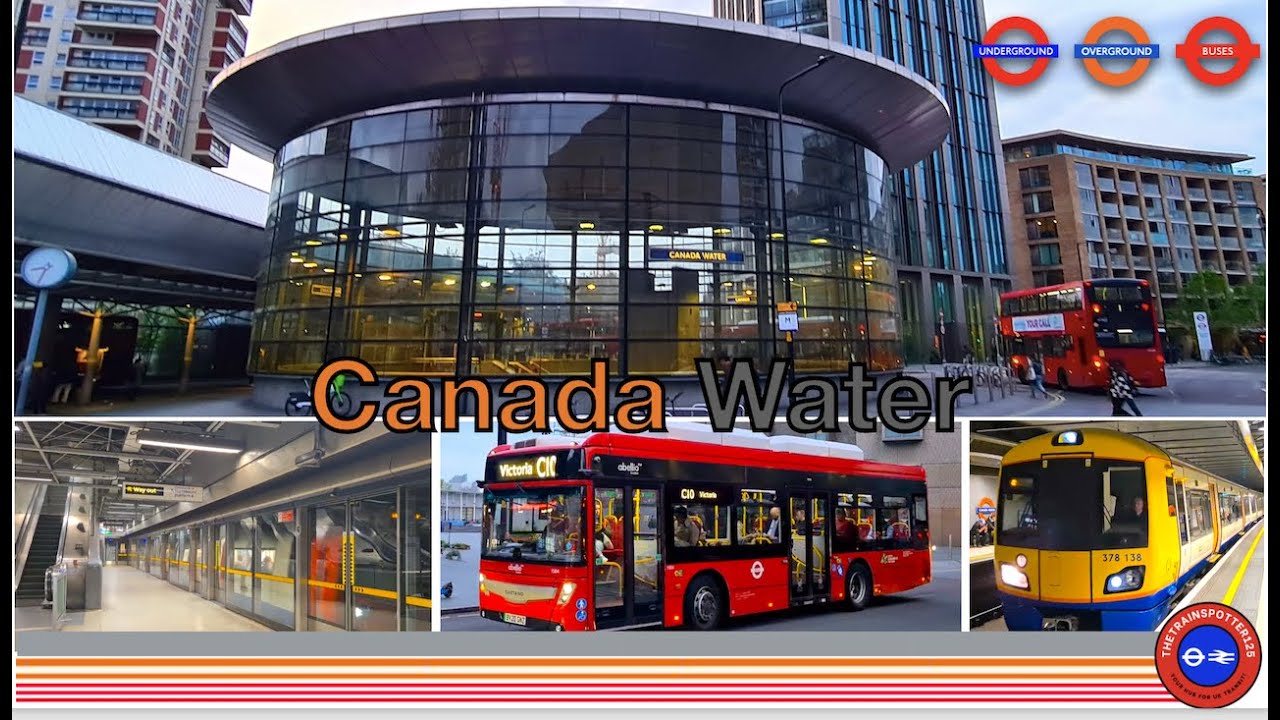 Trains & Buses at Canada Water Station [ZCW] - LU/ELL (17/05/2023)