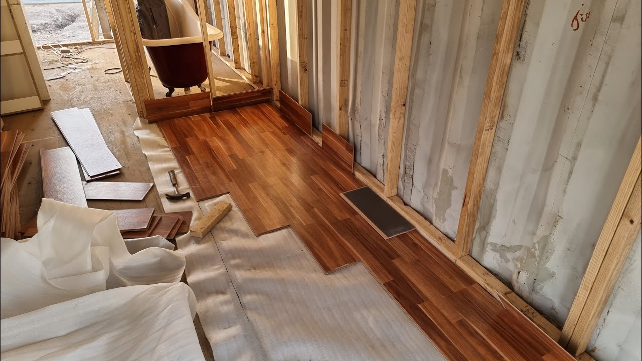 Vinyl Floor Install in the SHIPPING CONTAINER HOME