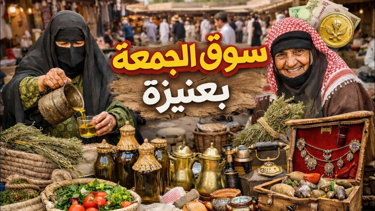 سوق الجمعة الشعبي في محافظة عنيزة بالقصيم