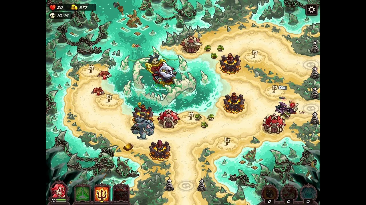 Kingdom Rush Vengeance – Sharkpool Reef (Impossible) – Margosa – No DLC/Item – 3 Stars