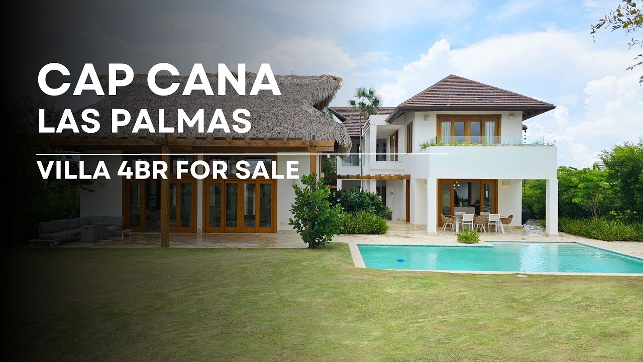 For Sale Villa with 4 Bedrooms and Tropical Design in Las Palmas, Cap Cana, Dominican Republic