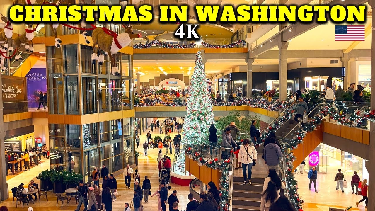 CHRISTMAS and FIREWORKS Show in Seattle, WA | Bellevue, WA | Tulalip, WA | Immersive Tour in 4K 🇺🇸