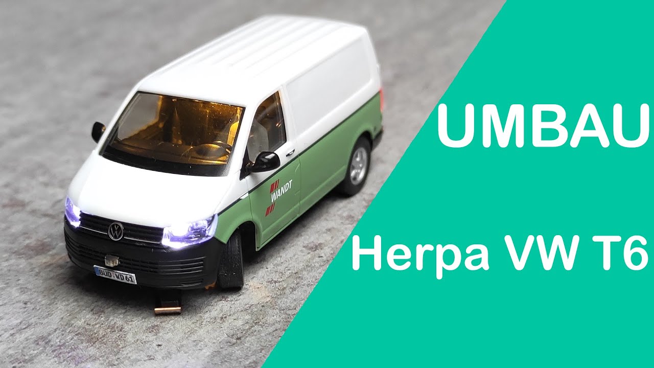 Umbau Herpa VW T6 für das Faller Car System / CarDuino