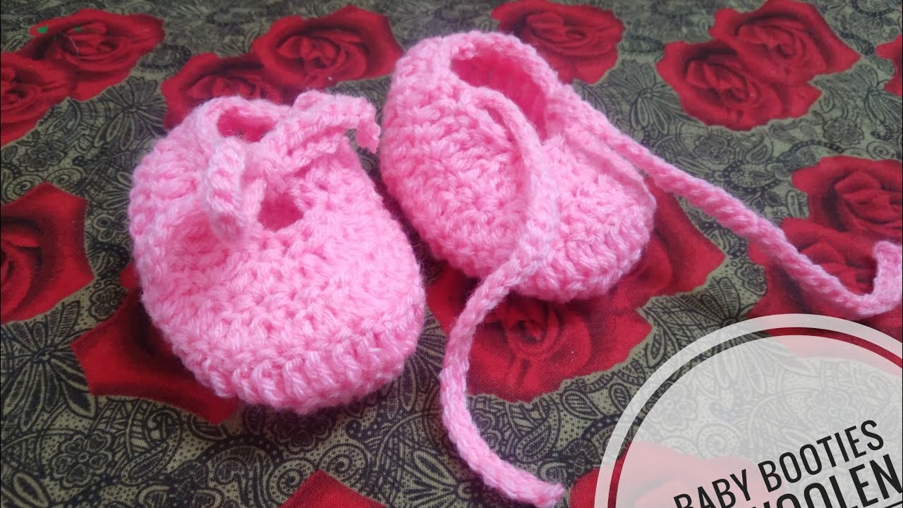 Baby shoes crochet in tamil | Woolen crochet baby booties| crochet baby shoes