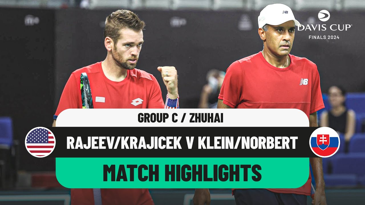 Krajicek/Ram v Klein/Norbert Highlights | USA v Slovakia Davis Cup 2024 Finals Group Stage