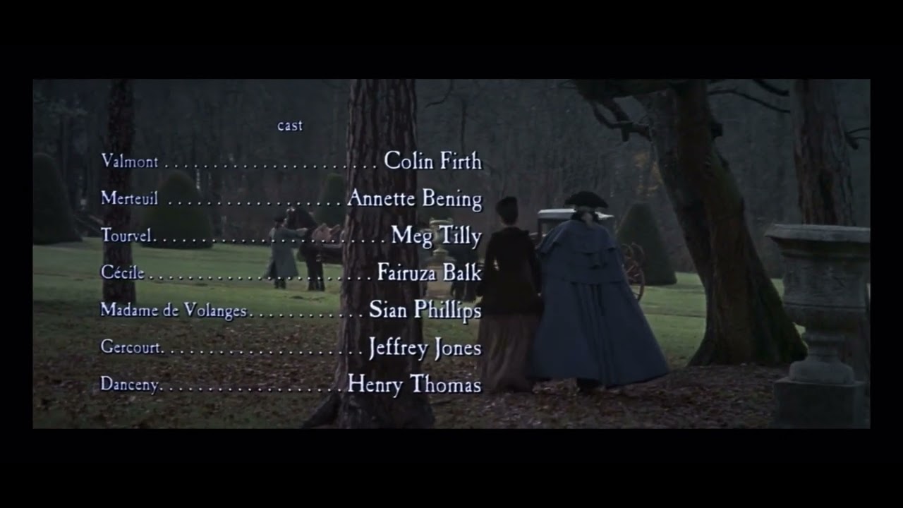 Madame de Tourvel Visits Valmont's Tomb/End Credits | Valmont (1989) | Scene Compilations