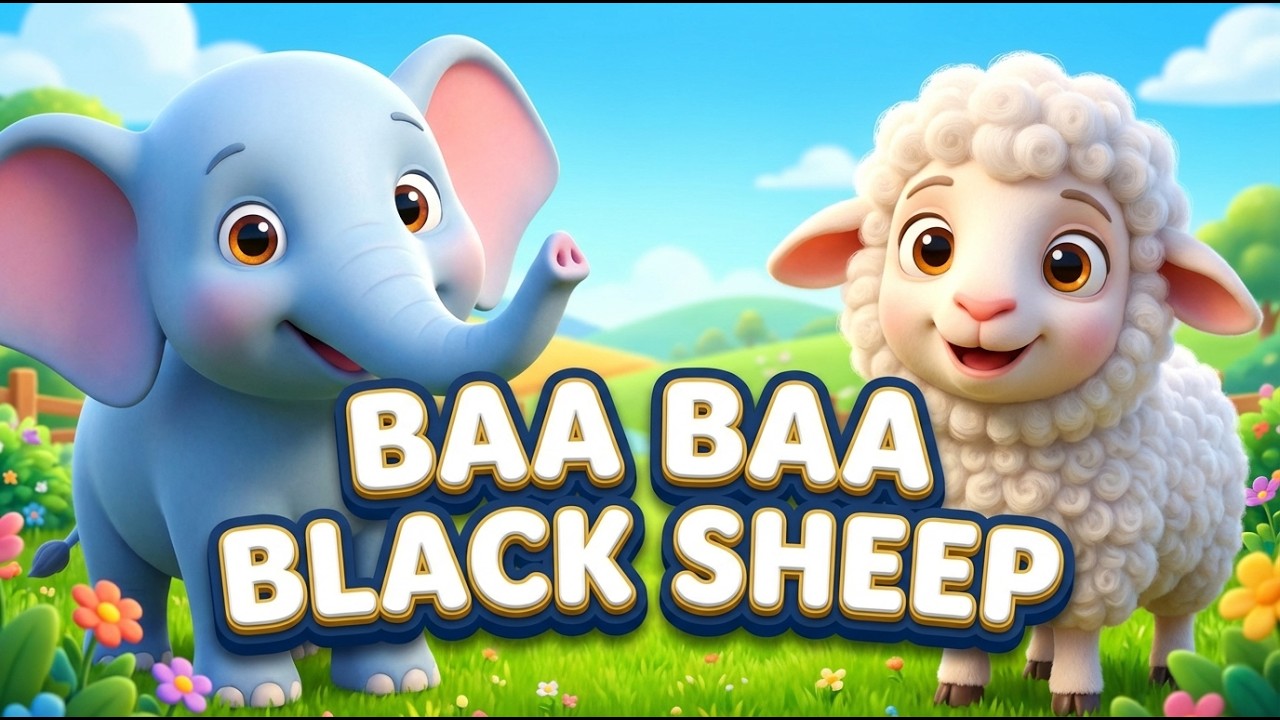 Baa Baa Black Sheep | Kids Sing Along with Eli Elephant 🐘 | Eli Elephant Nursery