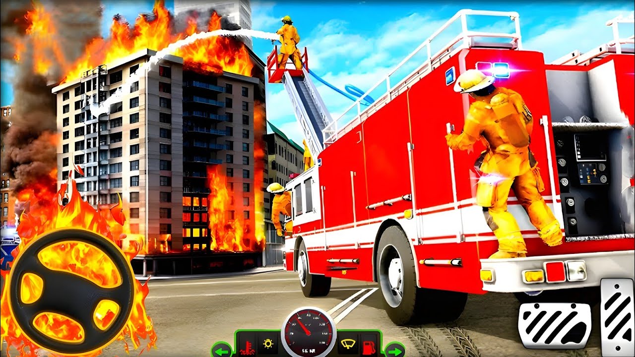 FireFighter Rescue Simulator 3D - 911 Emergency Fire Truck Rescue Simulator Game Play