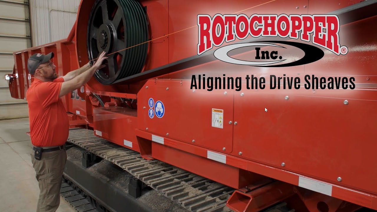 Rotochopper University: How to Align the Drive Sheaves on a Rotochopper Grinder