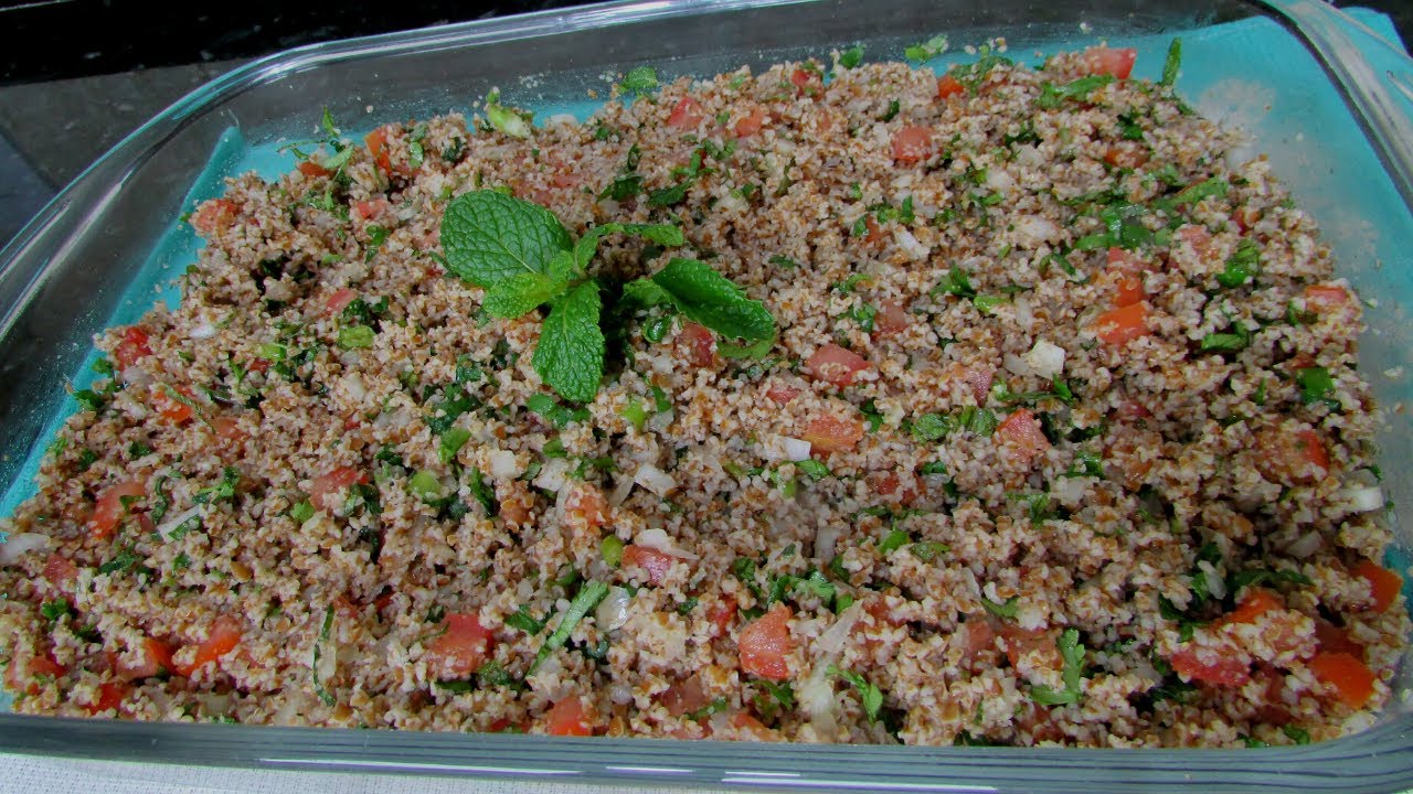 SALADA DE TABULE FEITA COM TRIGO PARA QUIBE RECEITA ÁRABE SIMPLES E FÁCIL QUE TODO O  MUNDO GOSTA