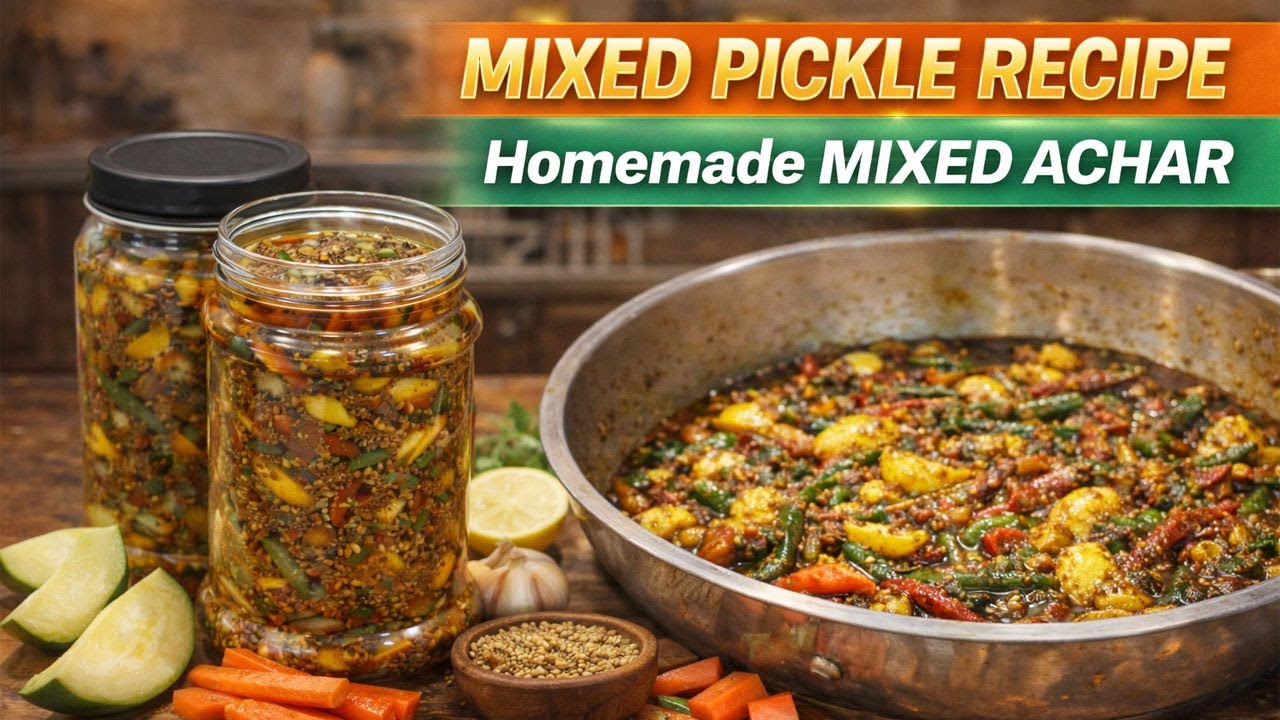 Mixed Pickle Recipe 🥭🥕 | Homemade Pakistani Mixed Achar | Easy & Long Lasting | Izzy Treats