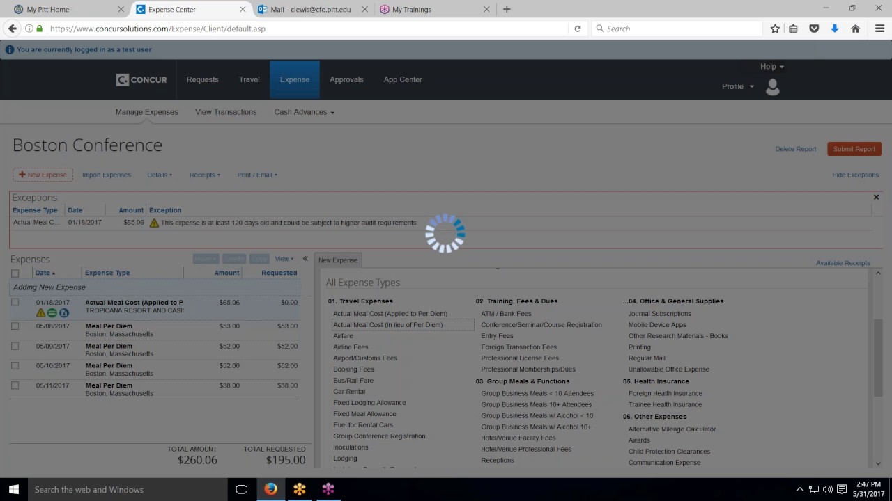 Concur Training Webinar - Entering Expense Reports Part 2