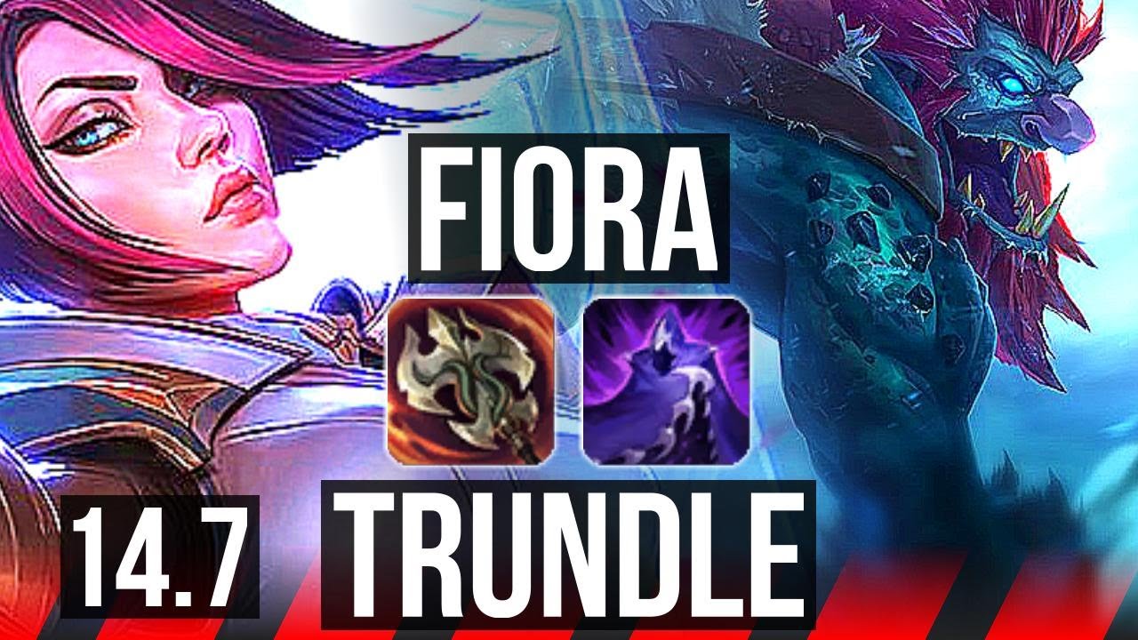 FIORA vs TRUNDLE (TOP) | 88% winrate, 9/3/6, Dominating | KR Master | 14.7