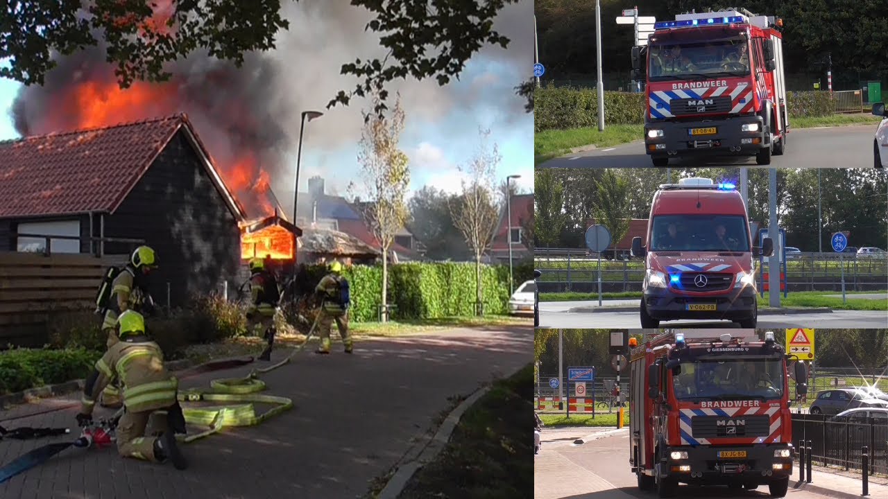 [GROTE BRAND!] Brandweer in actie tijdens grote schuurbrand! - Veel hulpdiensten met hoge spoed!