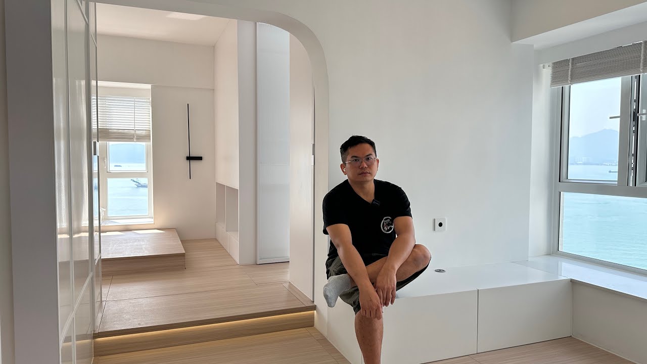 起貨片，港。設計作品。400尺一房全白主題